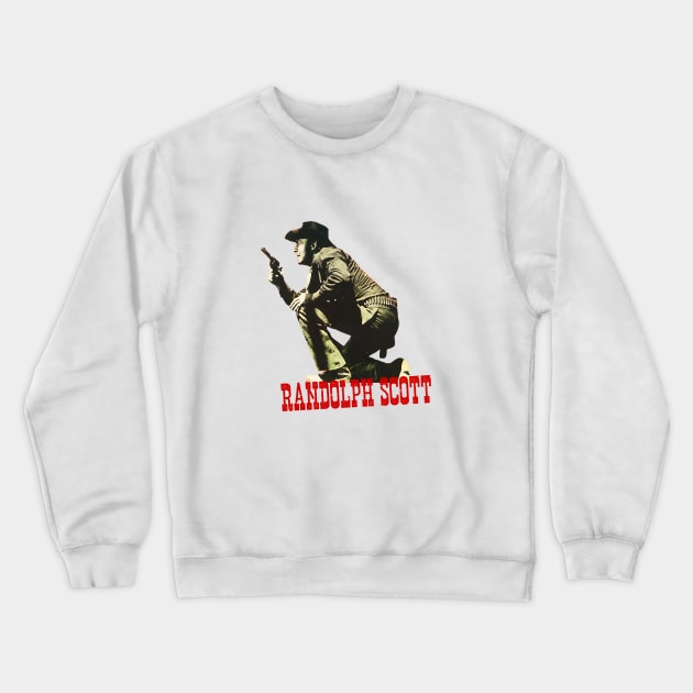 Randolph Scott - Western Star Crewneck Sweatshirt by wildzerouk